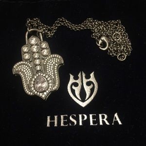 Beautiful Hespera Hamsa Lock necklace! Brand new.